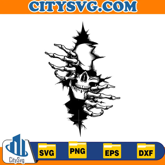 Skull In The Wall SVG,SVG Vector file svg CitySvg