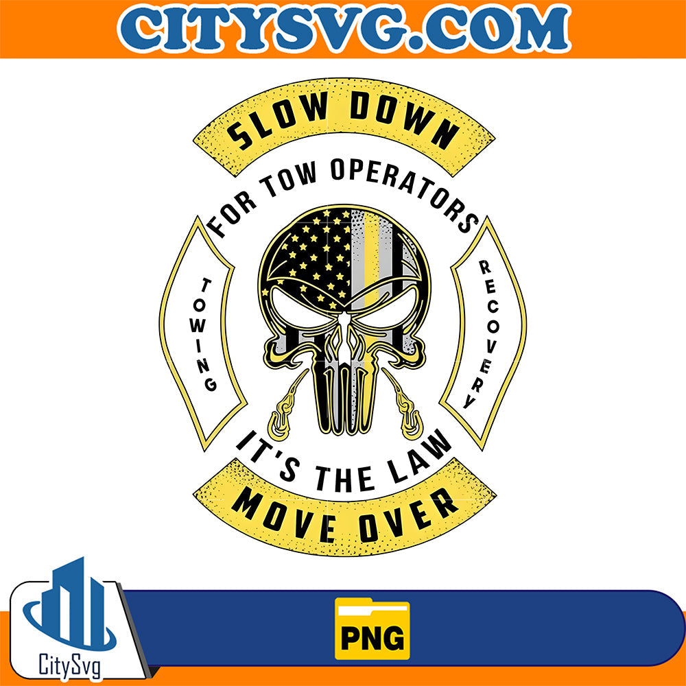 Slow-Down-Move-Over-Png-Tow-Operator-Support-Png-Towing-Recovery-Punisher-Skull-Png