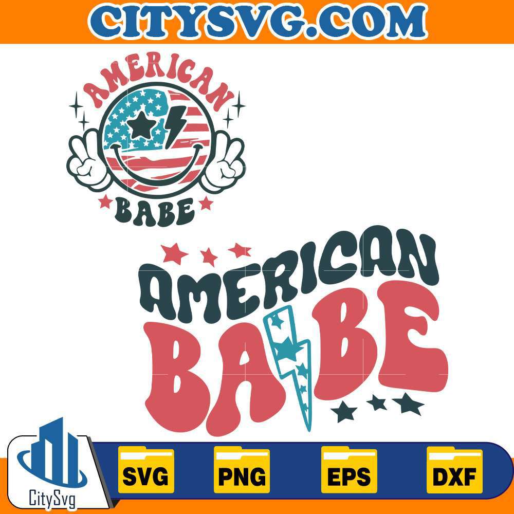 Smile-America-Babe-4th-Of-July-Svg