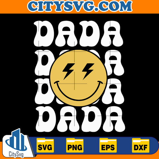 Smiley Face Dada Svg