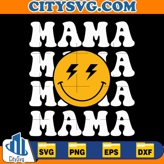 Smiley Face Mama Svg