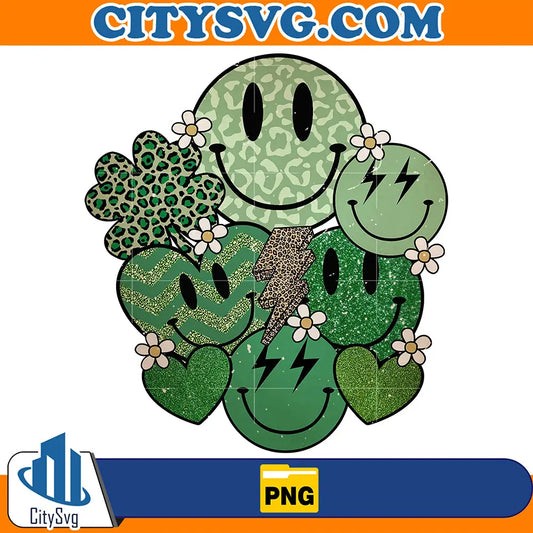 SmileyFacesStPatricksDaySublimationPng