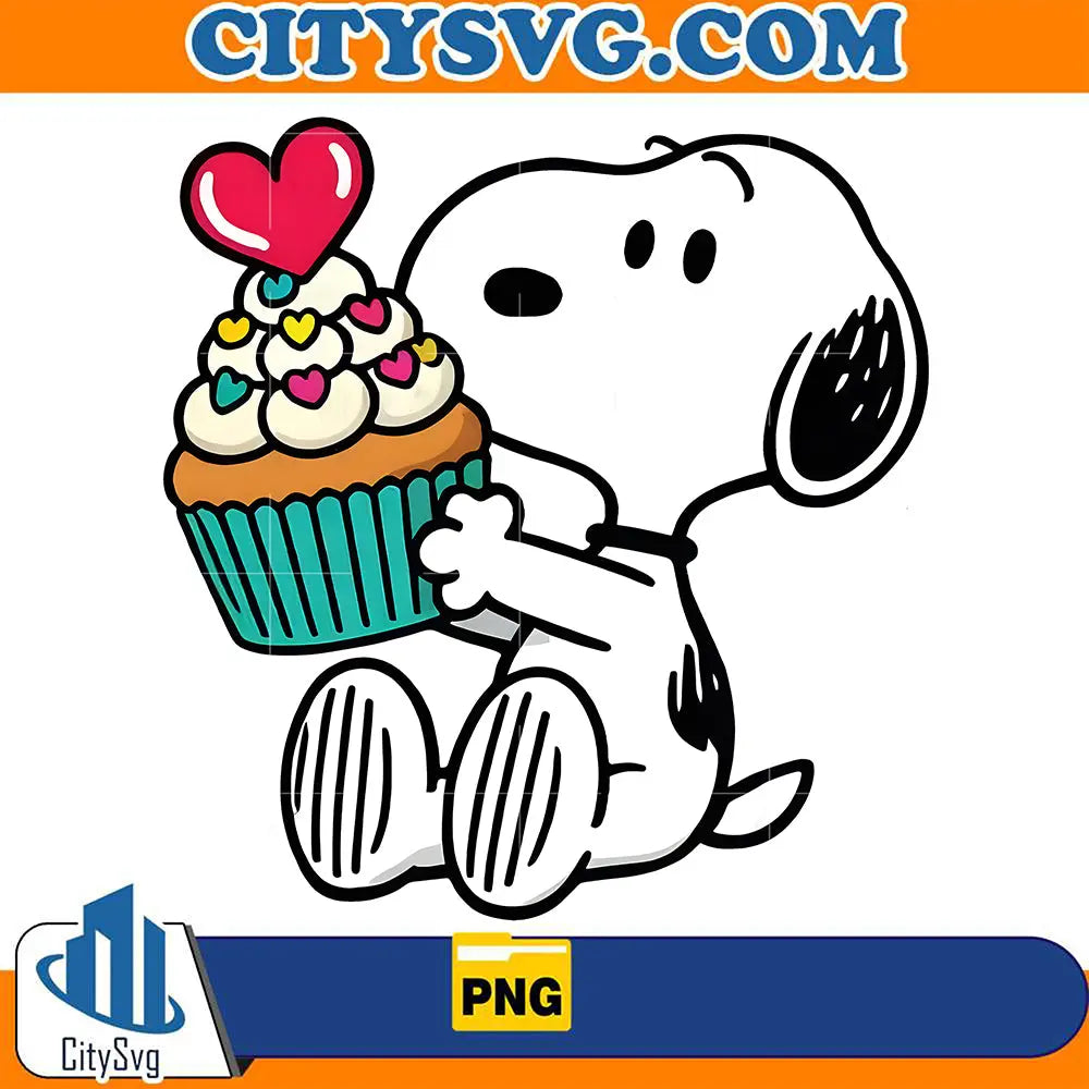 SnoopyCupcakeValentinesPng