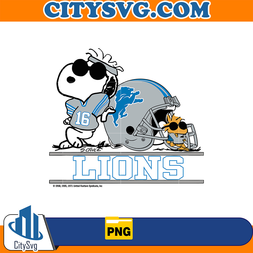 SnoopyDetroitLionsPng