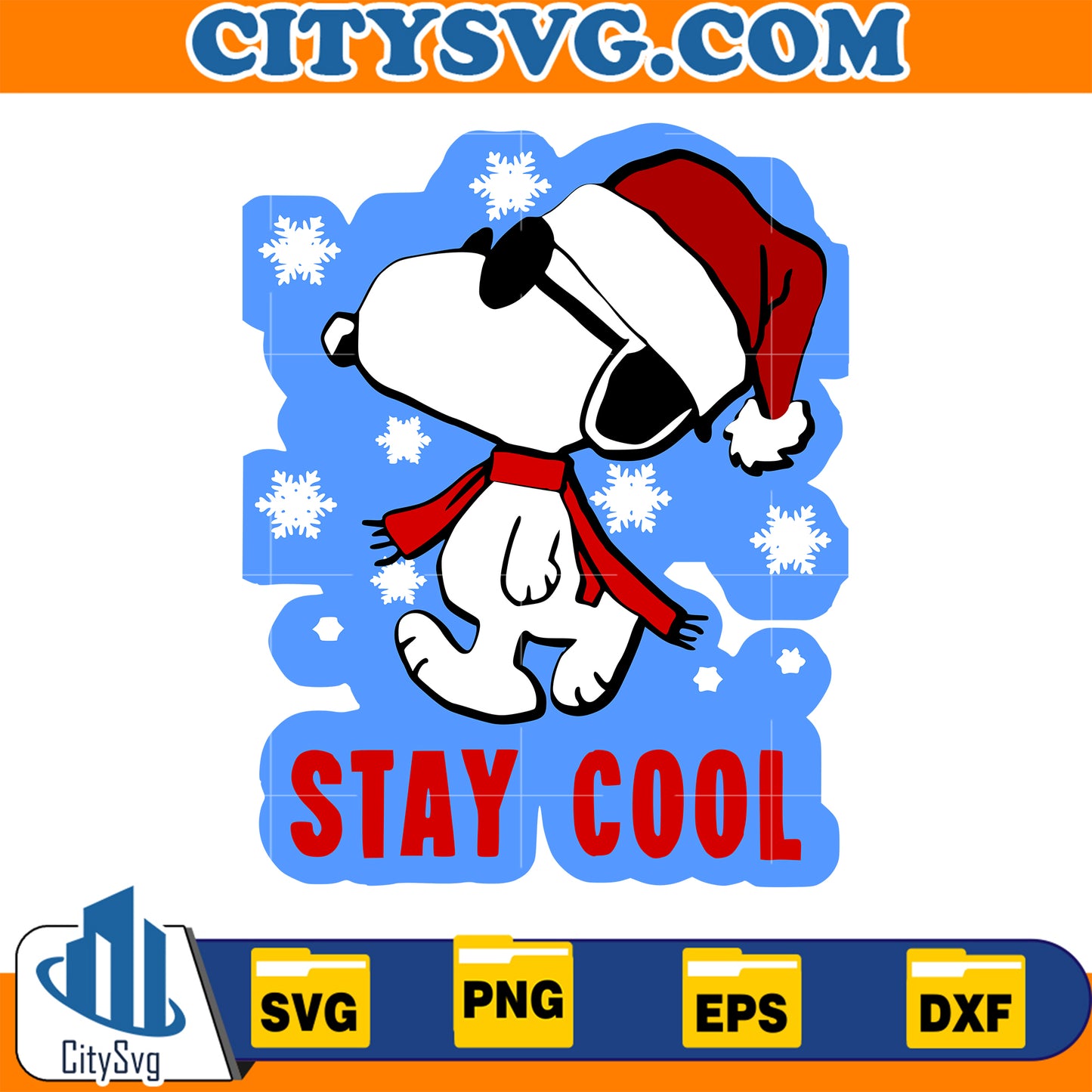 SnoopyStayCoolChristmasSvg