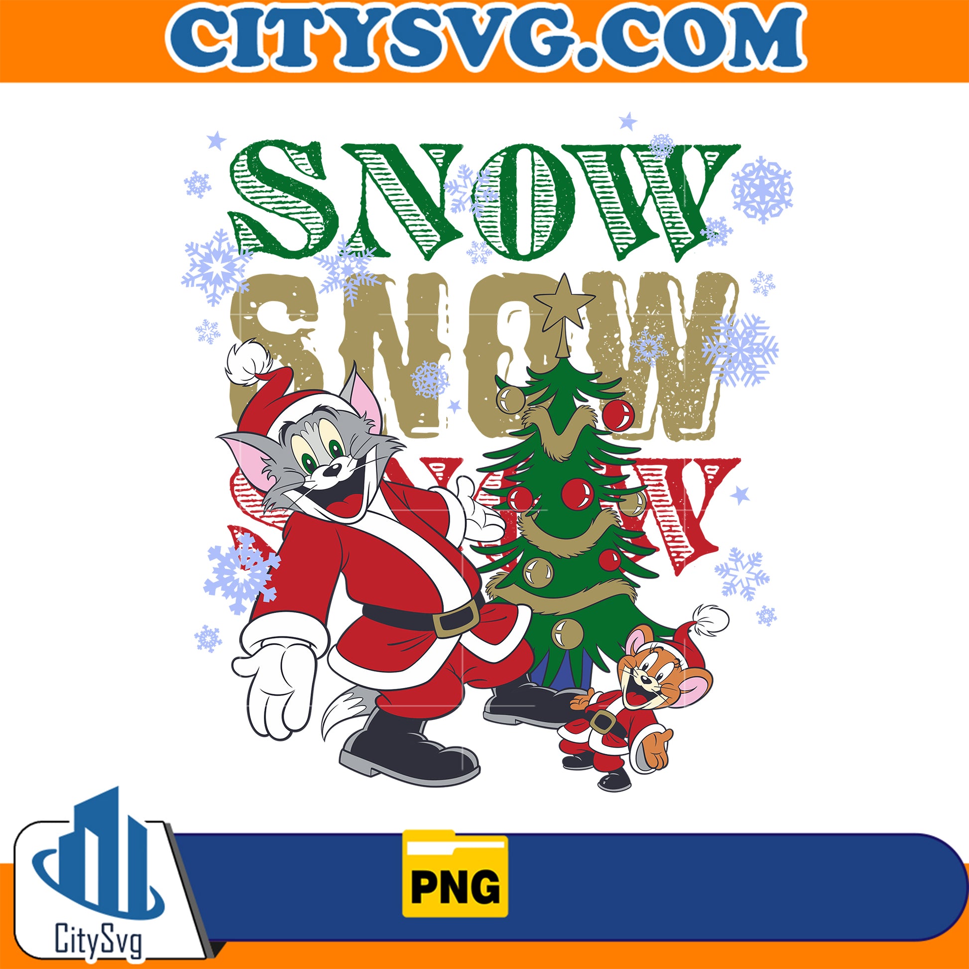 SnowSnowSnowTom_JerryChristmasPng1