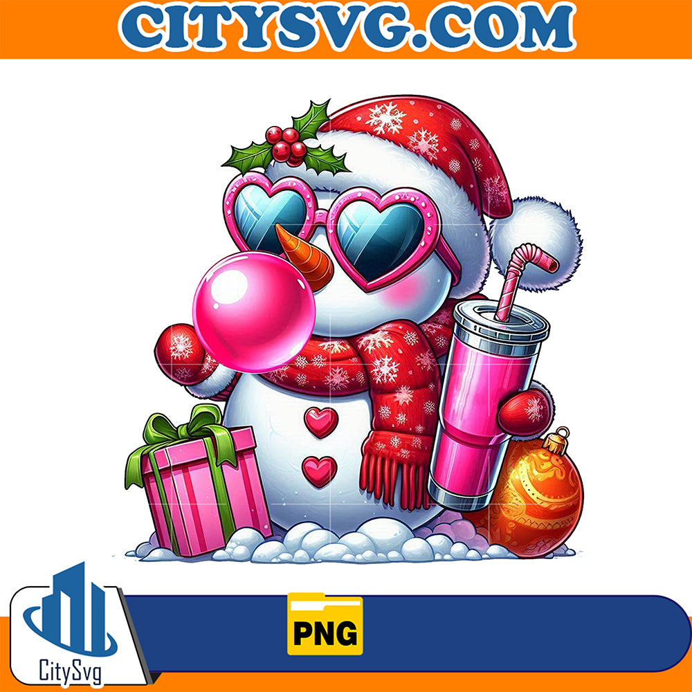 SnowmanBlowingBubbleValentinePng_4