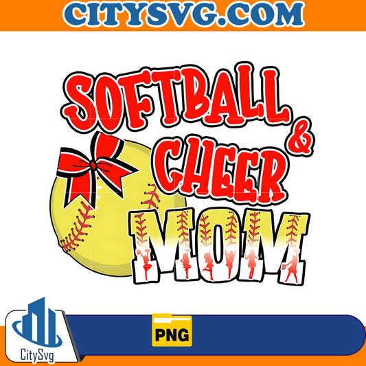 Softball & cheer mom Png