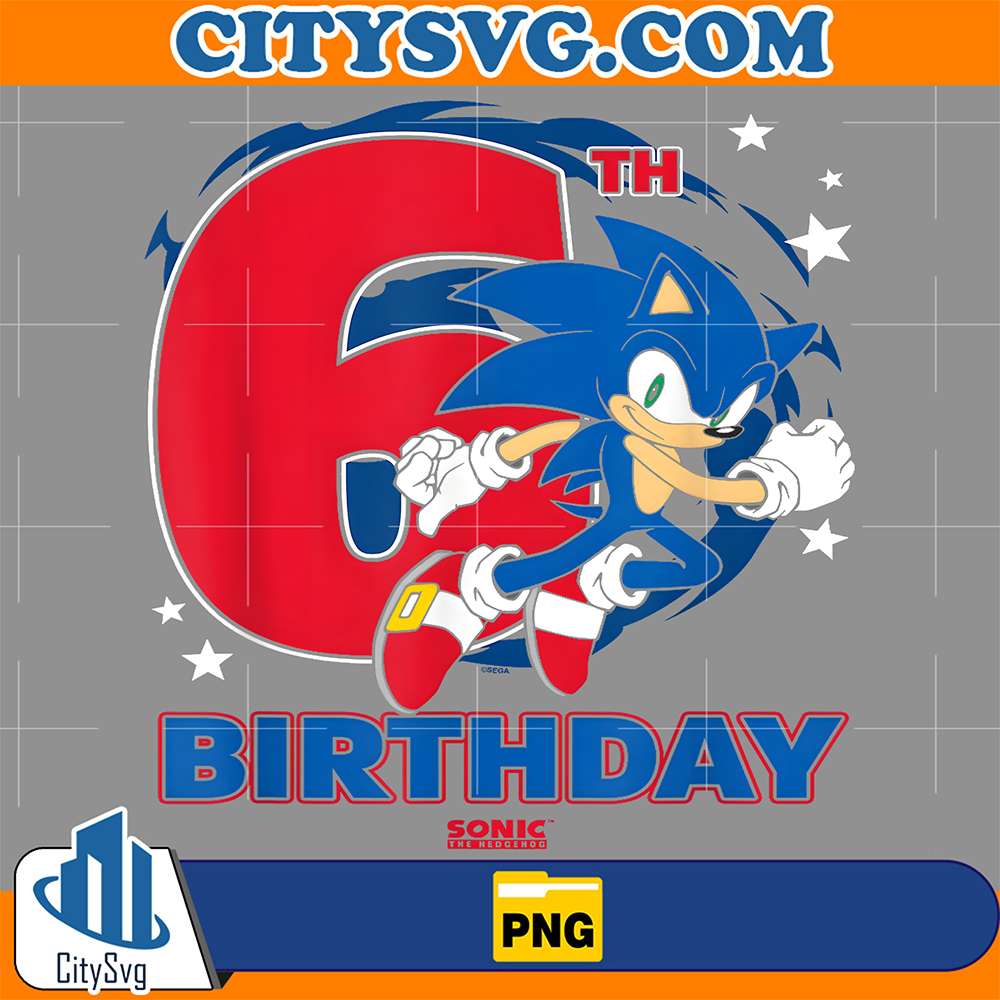 Sonic-The-Hedgehog-Epic-Sonic-6th-Birthday-Png