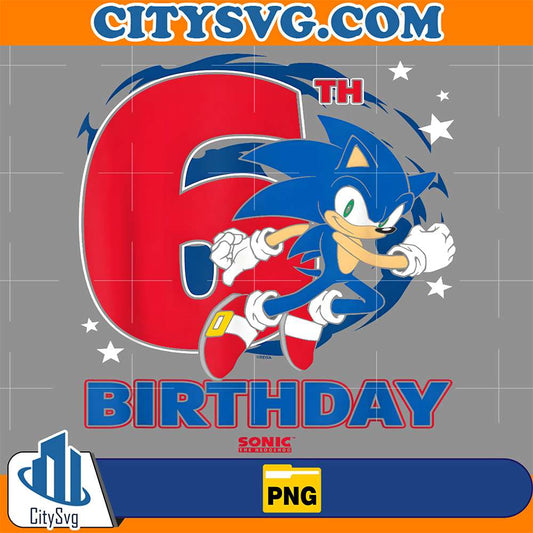 Sonic-The-Hedgehog-Epic-Sonic-6th-Birthday-Png