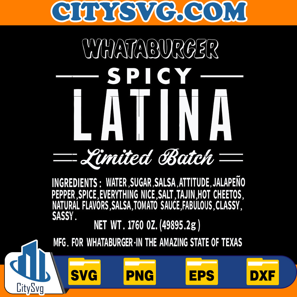 Spicy Latina Texas whataburger Svg