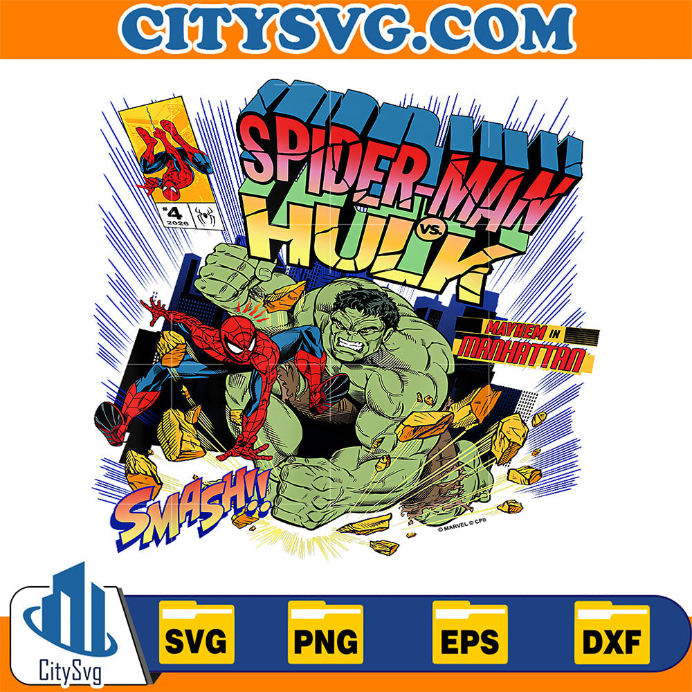 Spider-Man-Hulk-Smash-Brand-New-Day-Comic-Svg