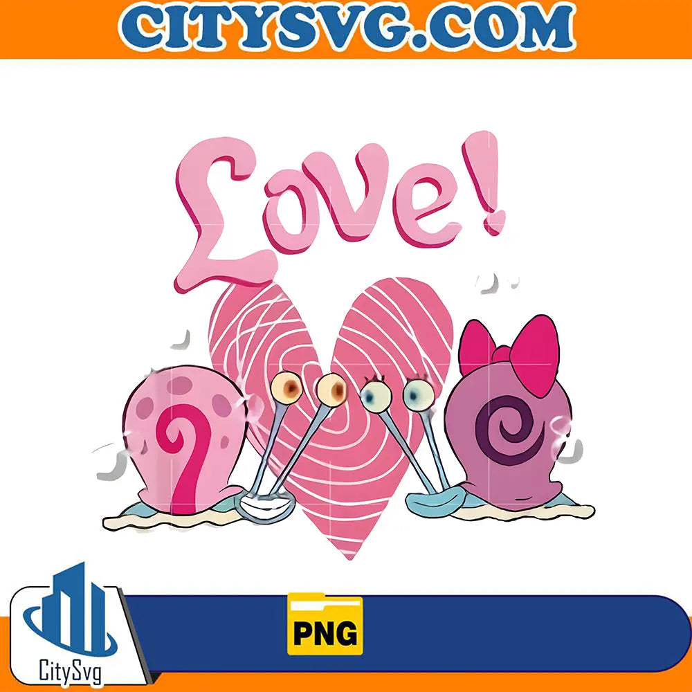 SpongeBobSquerePantsAndGaryLoveValentinePng