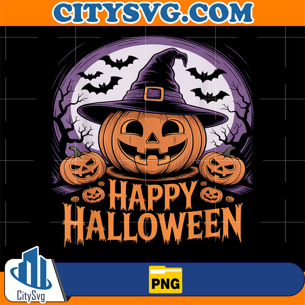 Spooky-Happy-Halloween-Pumpkin-Face-Png