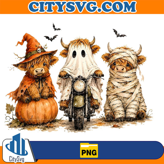 Spooky-Highlander-Cow-Fall-Png