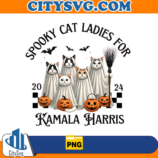 Spooky Cat Ladies for Kamala Png