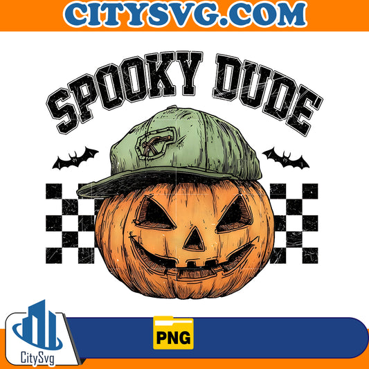 Spooky Dude Pumpkin Face Halloween Boy Png