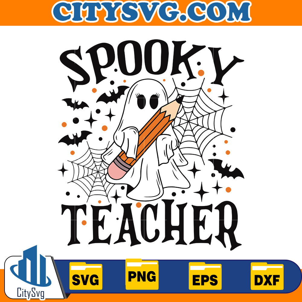 Spooky Teacher Svg