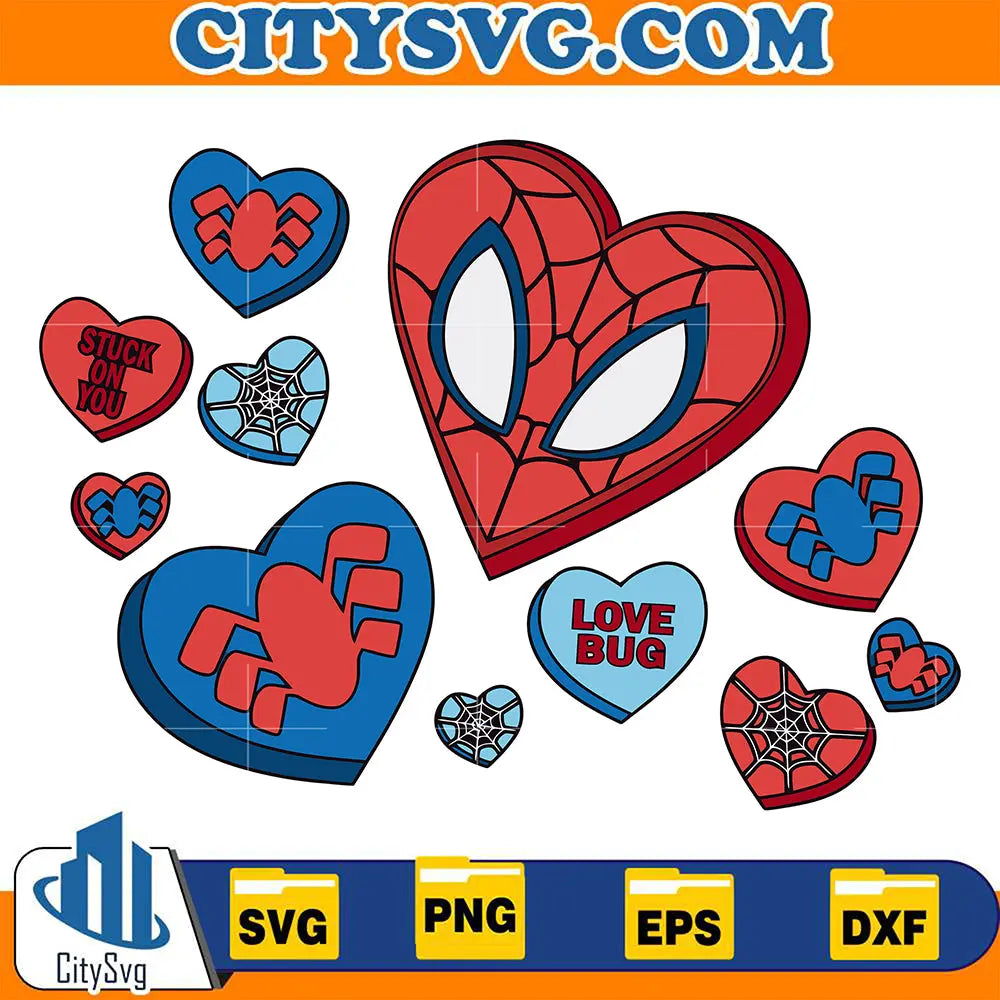 SpriderManHeartValentineSvg