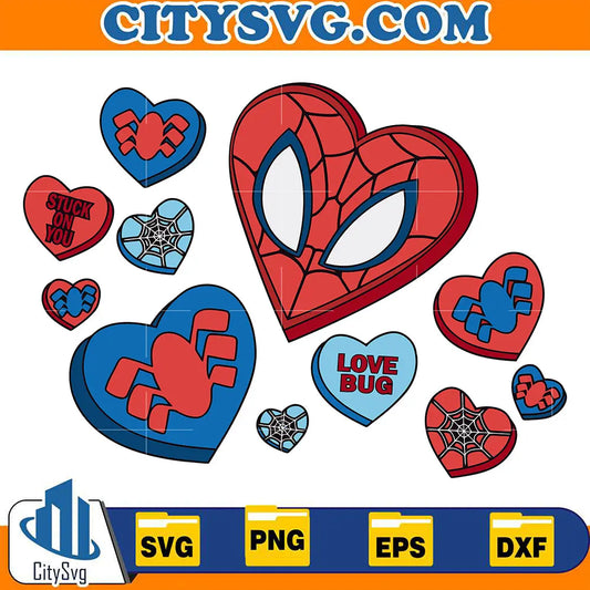 SpriderManHeartValentineSvg