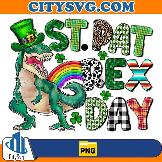 St.PatRexDayStPatricksDaySublimationPng