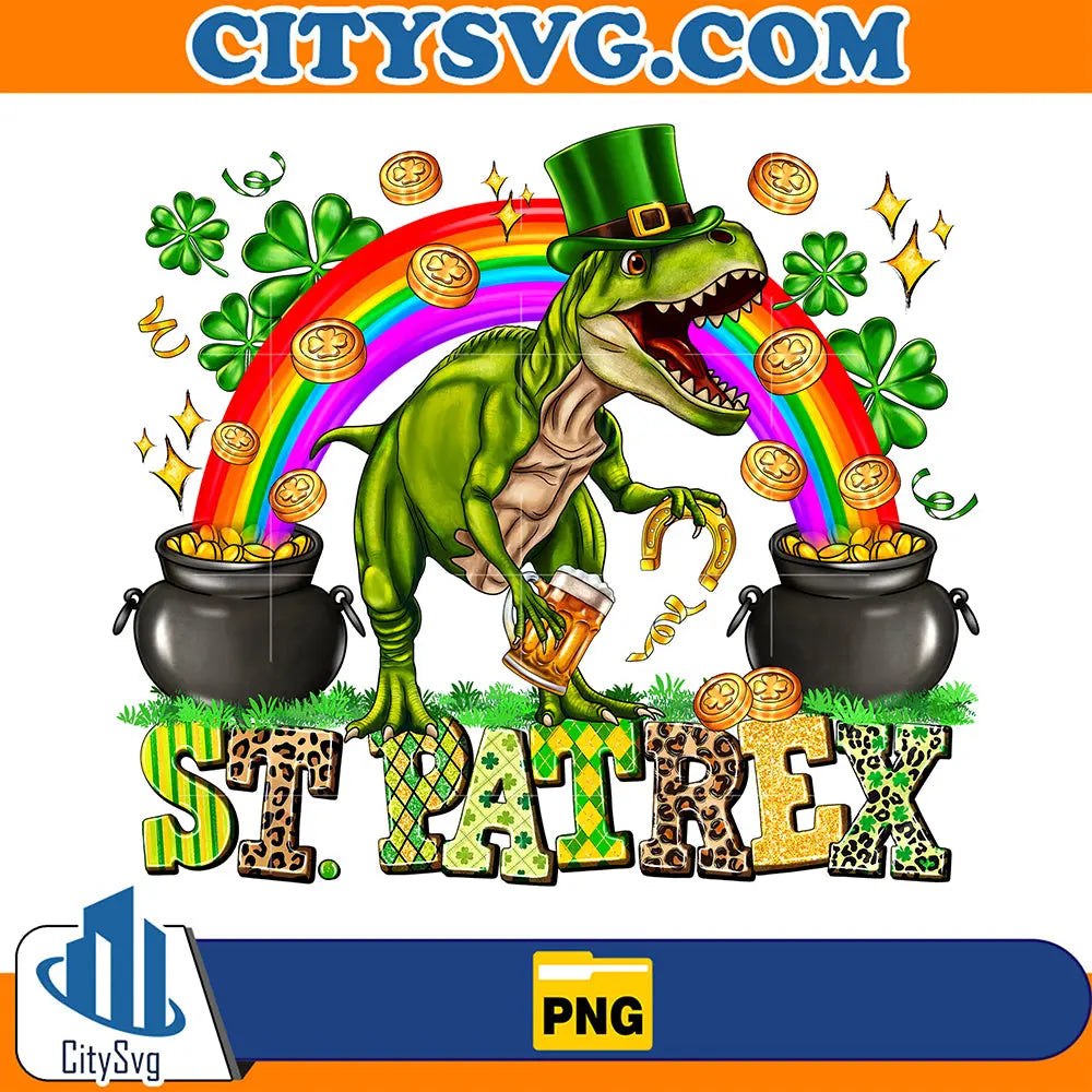 St.PatrexStPatricksDaySublimationPng
