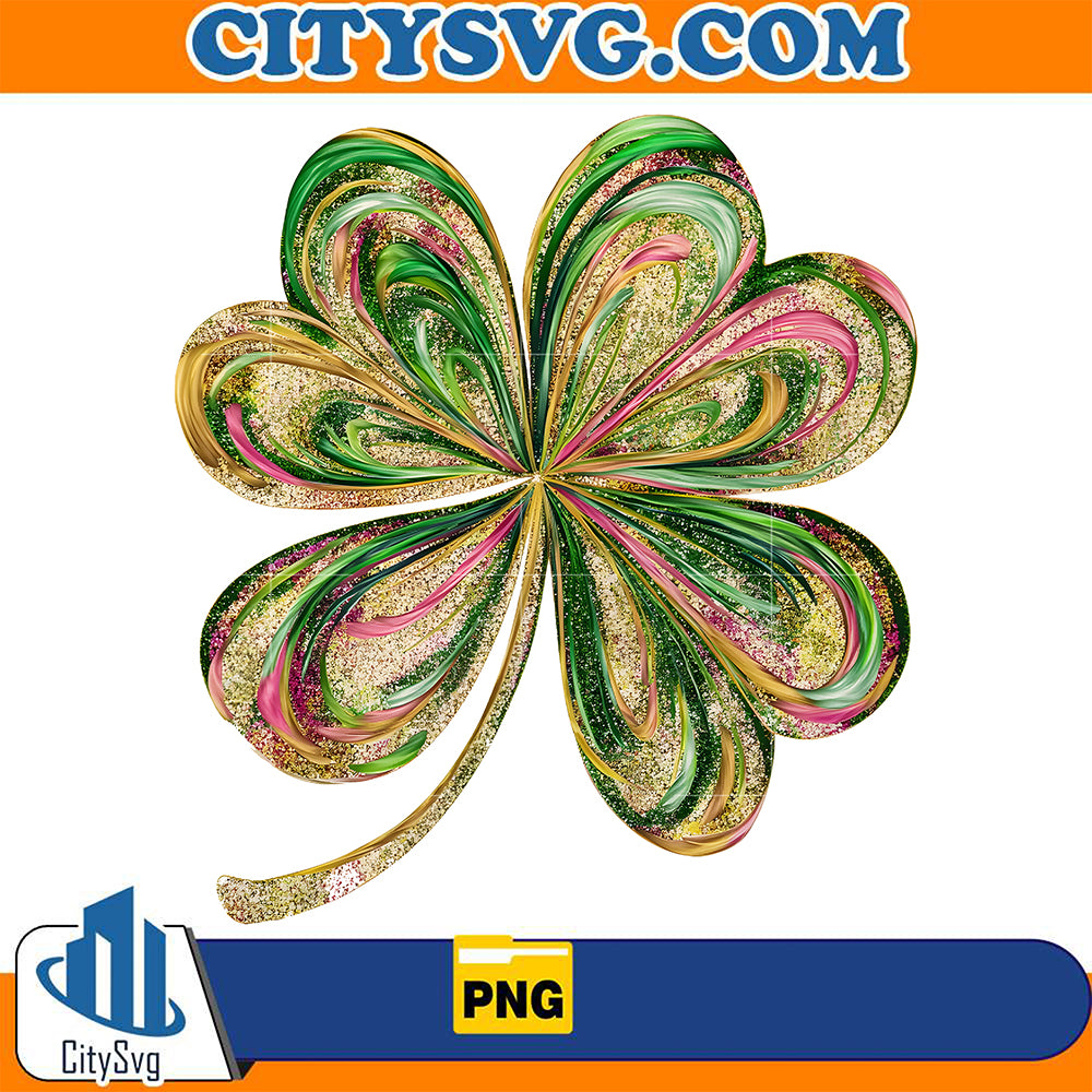 St.Patrick_sDayGlitterShamrockPng