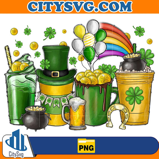 StPatricksDayCoffeeDrinkSublimationPng
