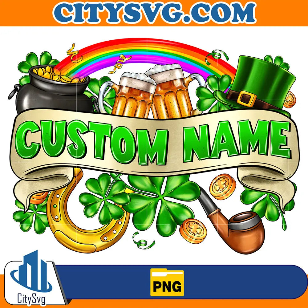 StPatricksDayCustomNameSublimationPng