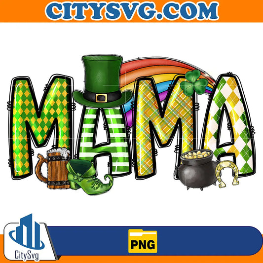StPatricksDayMamaSublimationPng
