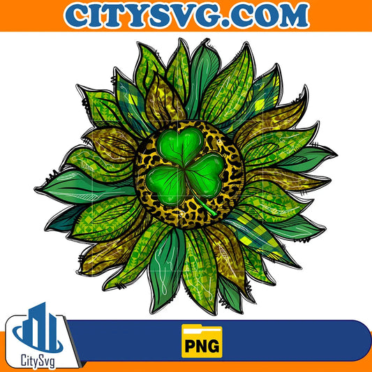 StPatricksDaySunflowerSublimationPng