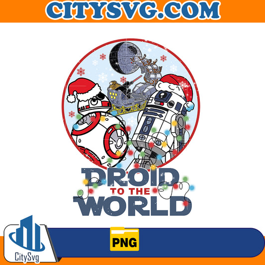 Droid To The World Star war Christmas Png