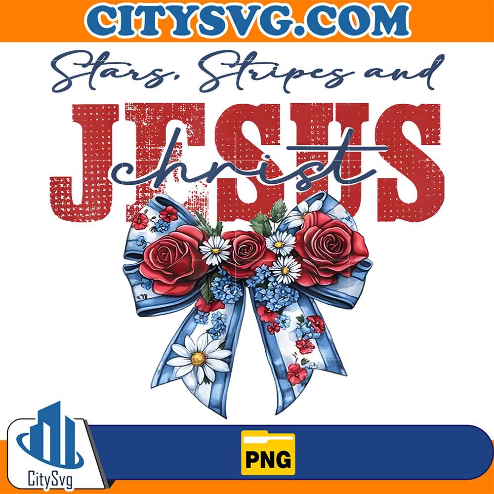 Stars-Stripes-And-Jesus-Christ-4th-Of-July-Coquette-Bow-Png