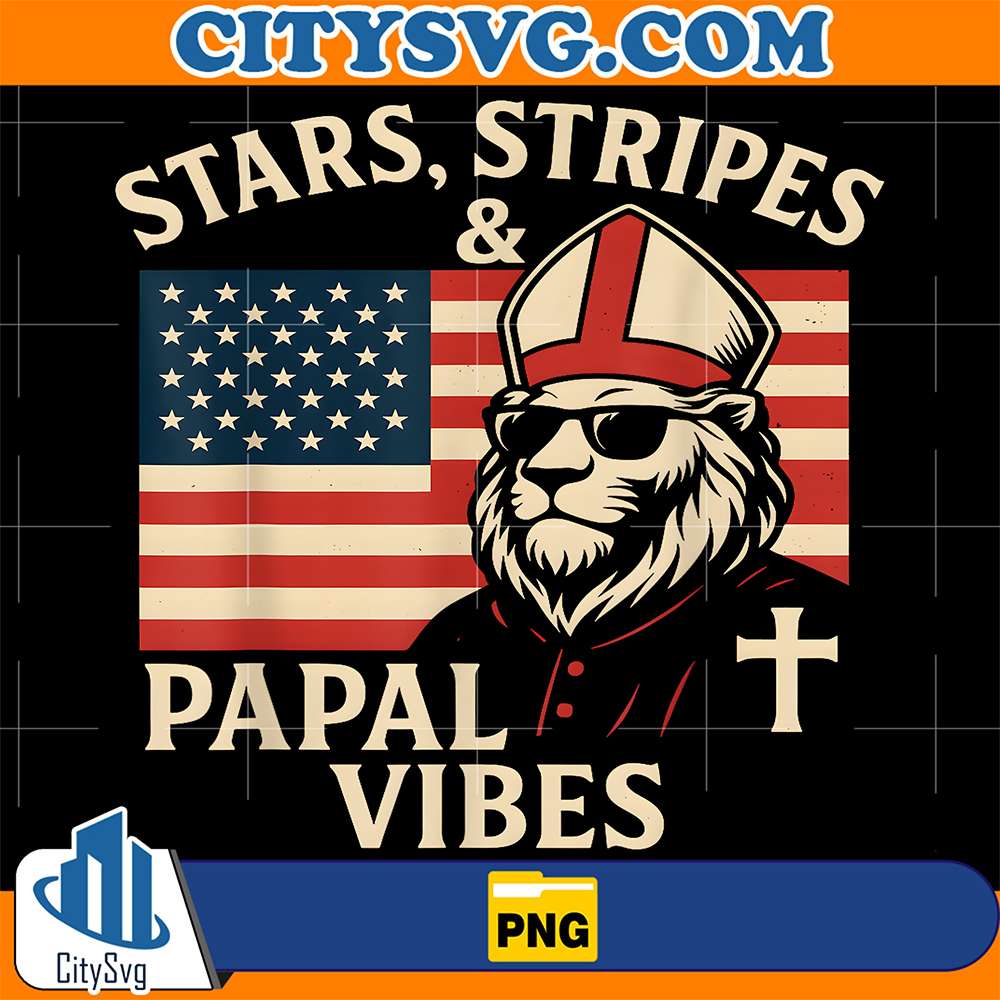Stars-Stripes-And-Papal-Vibes-US-Pope-Leo-XIV-Png