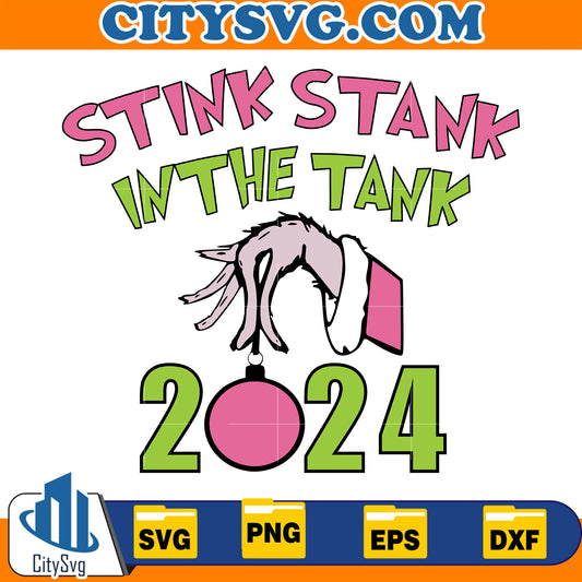 StinkStankInTheTankGrinchPink2024ChristmasSvg