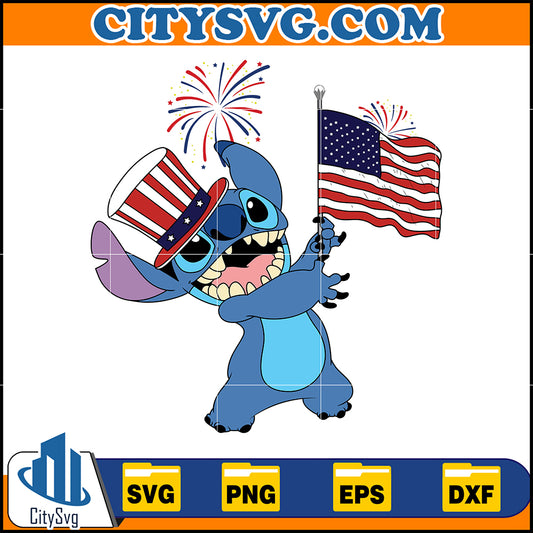 StitchAmerica4thOfJulySvg