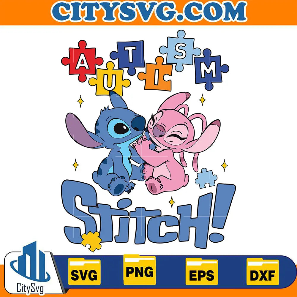 StitchAndAngelAutismAwarenessSvg