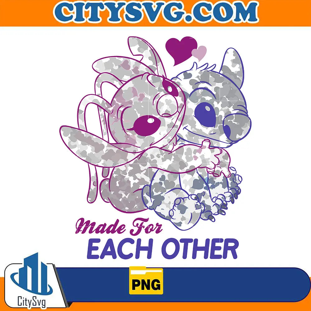 StitchAngelCoupleMadeForEachOtherValentinePng