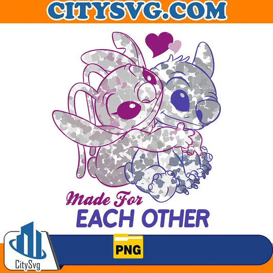 StitchAngelCoupleMadeForEachOtherValentinePng