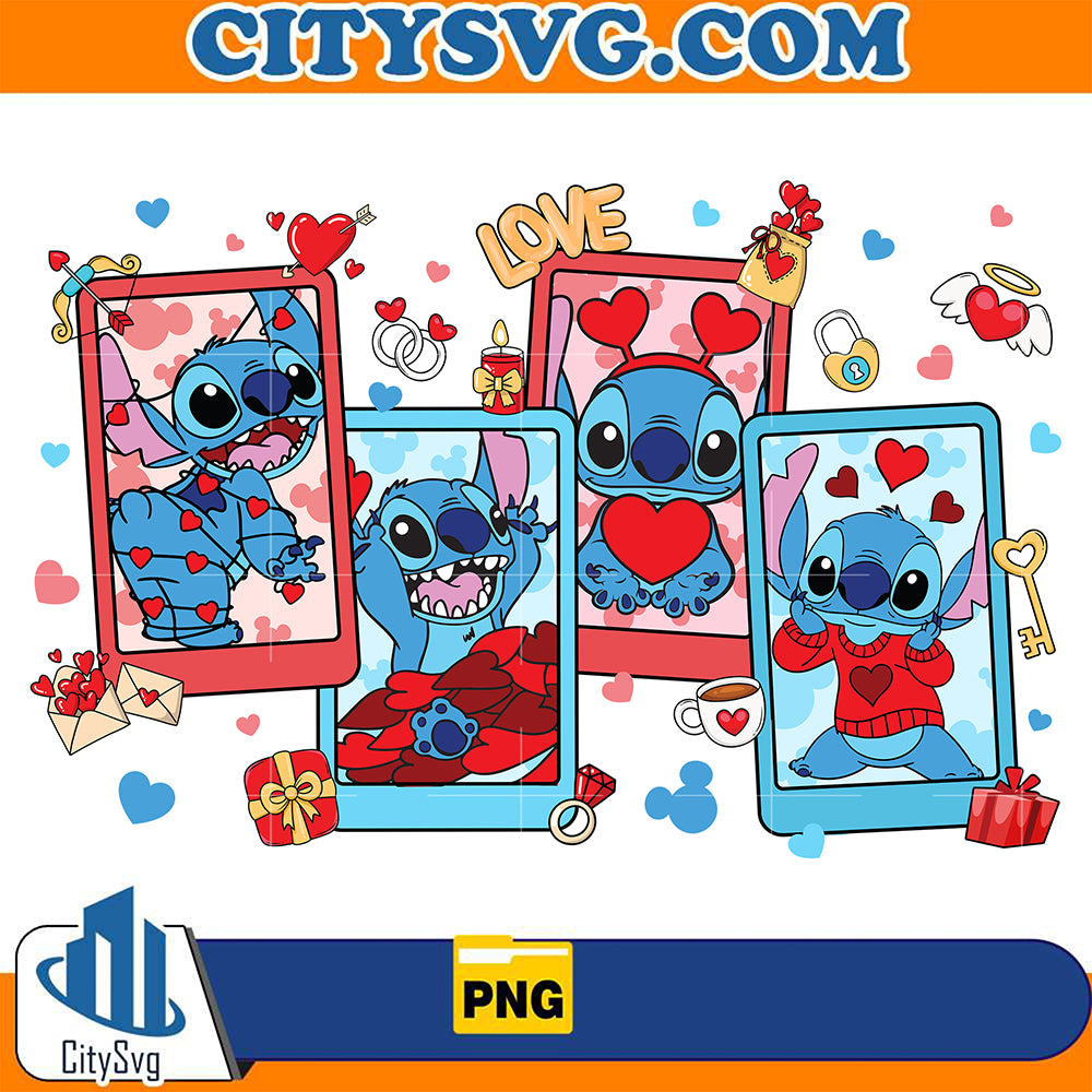 StitchCardHappyLoveValentineDayPng