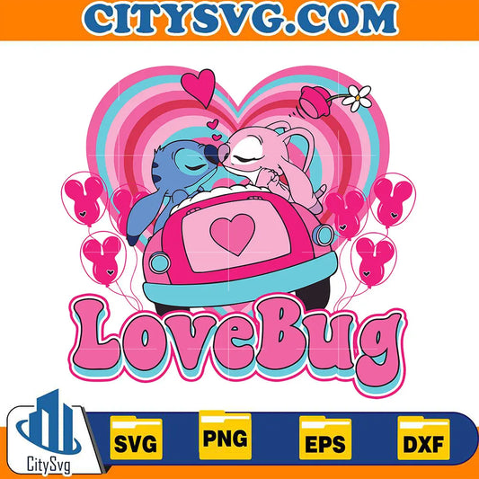 StitchCoupleLoveBugValentineSvg