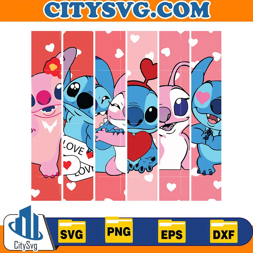 StitchCouplePinkValentineSvg
