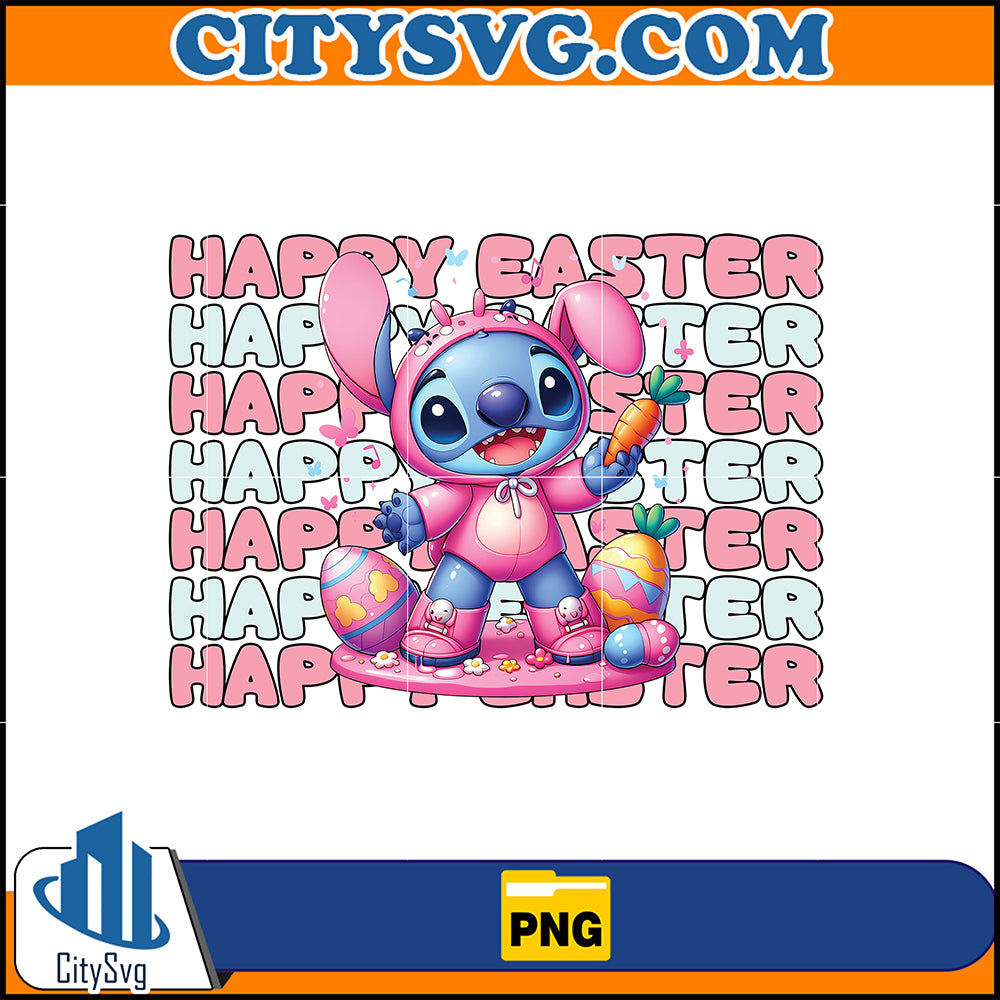 Stitch Happy Easter Png