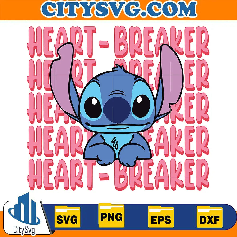 StitchHeartBreakerValentineSvg