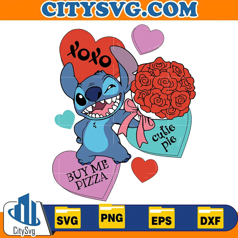 StitchHeartXoxoCutiePieBuyMePizzaValentineSvg