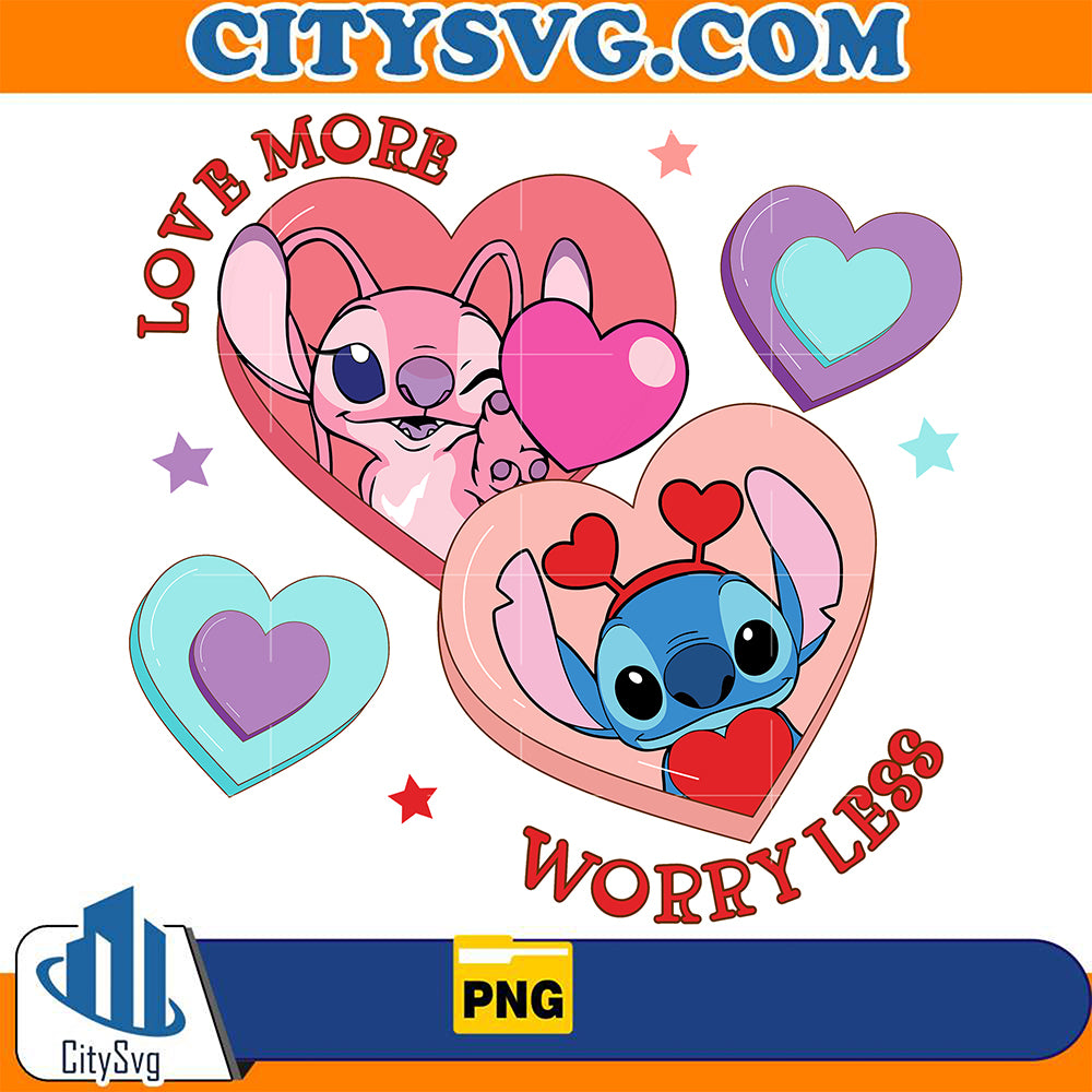 StitchLoveMoreWorryLessValentinePng