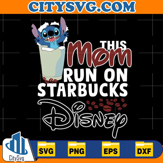 StitchThisMomRunOnStarbucksDisneySvg