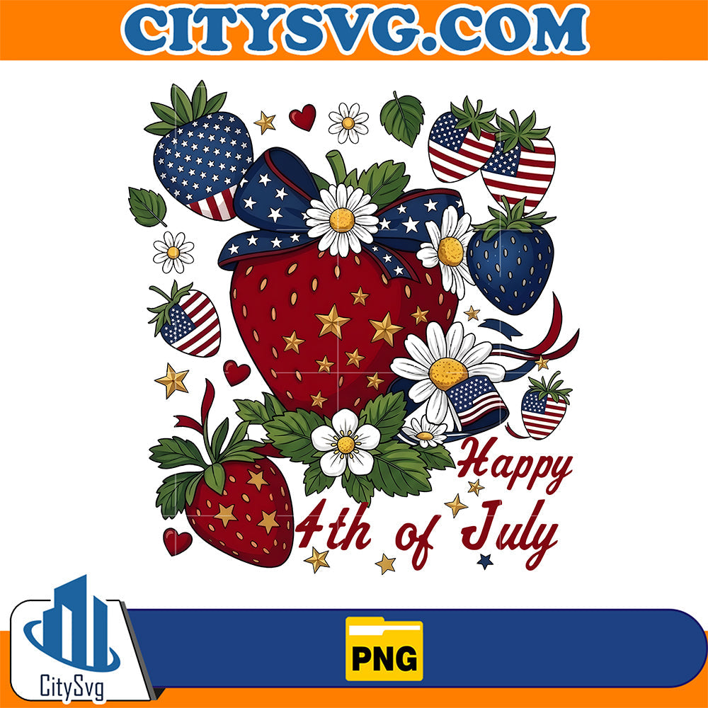 Strawberries-Happy-4th-Of-July-Png