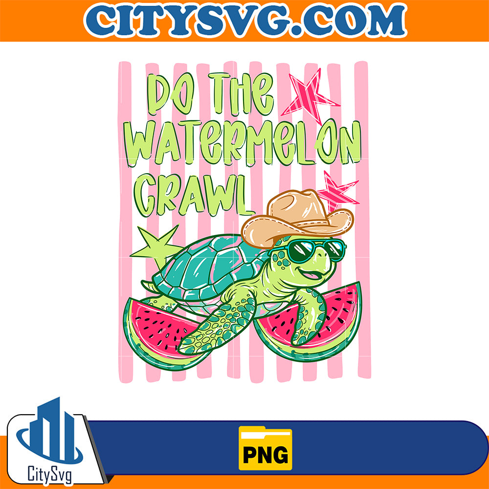 Striped-Do-the-Watermelon-Crawl-Turtle-Png