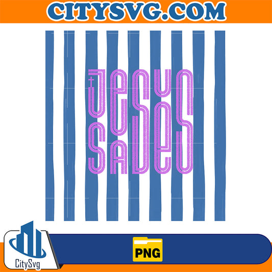 Striped-Jesus-Saves-Png